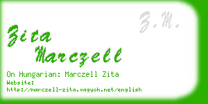 zita marczell business card